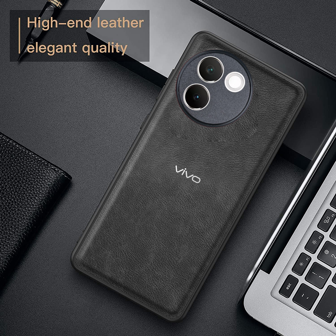 VIVO V30E 5G VINTAGE PU LEATHER PROTECTIVE BACK CASE