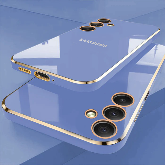 GALAXY A16 5G ULTRA-SHINE GOLD ELECTROPLATED LUXURIOUS  BACK CASE WITH CAMERA PROTECTION
