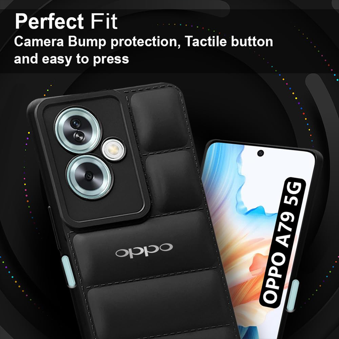 OPPO A79 5G THE PUFFER EDITION BLACK BUMPER BACK CASE