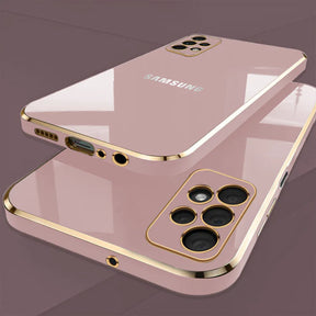 GALAXY A73 5G ULTRA-SHINE GOLD ELECTROPLATED LUXURIOUS  BACK CASE WITH CAMERA PROTECTION