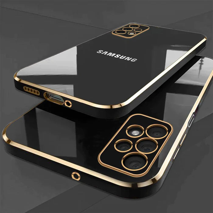GALAXY A53 5G ULTRA-SHINE GOLD ELECTROPLATED LUXURIOUS  BACK CASE WITH CAMERA PROTECTION