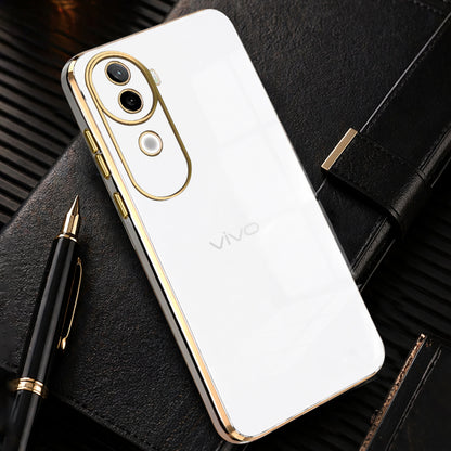 VIVO V40E 5G GOLD ELECTROPLATED LUXURIOUS BACK CASE WITH CAMERA PROTECTION