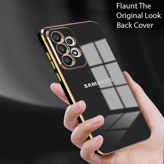 GALAXY A73 5G ULTRA-SHINE GOLD ELECTROPLATED LUXURIOUS  BACK CASE WITH CAMERA PROTECTION