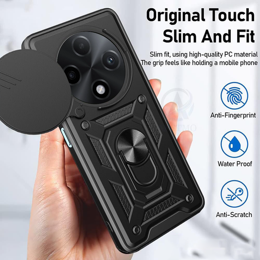 OPPO F27PRO PLUS 5G ARMOR MILITARY-GRADE CASE WITH SLIDING CAMERA COVER & 360 KICKSTAND