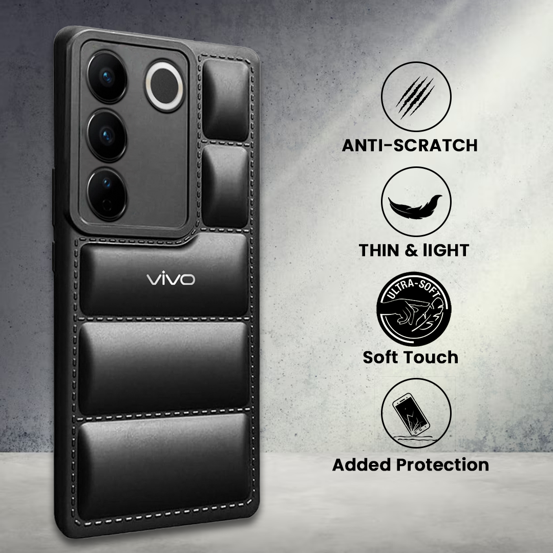 VIVO V27 5G The Puffer Edition Soft Material Down Jacket Phone Case