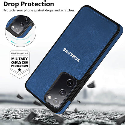 SAMSUNG S20 FE 5G  LEATHER PROTECTIVE BACK CASE