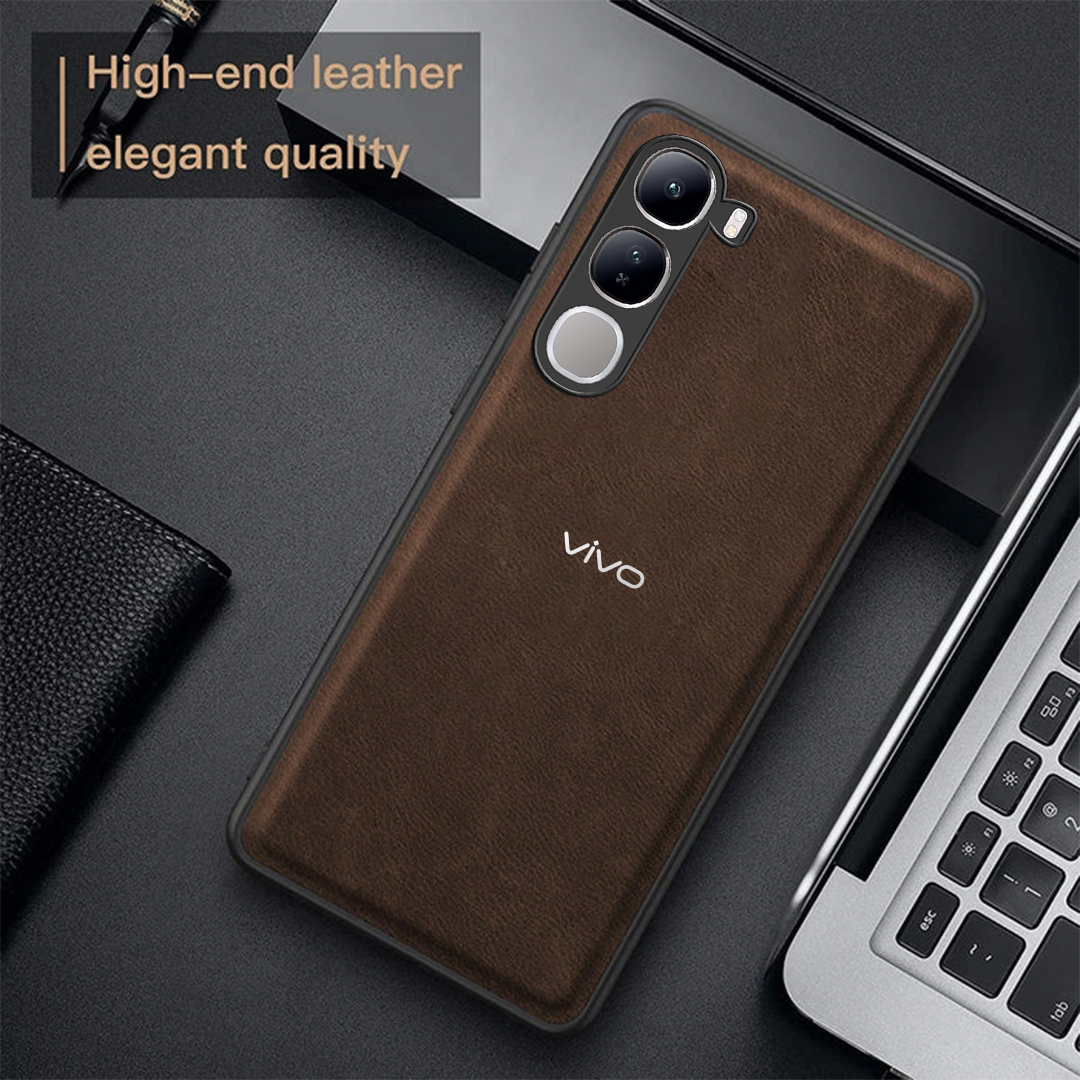 VIVO Y300 5G VINTAGE PU LEATHER PROTECTIVE BACK CASE