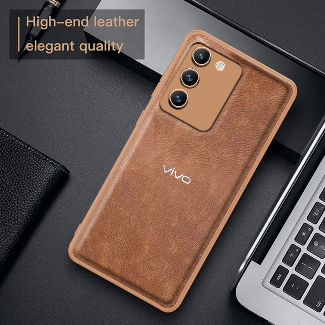 VIVO Y200 5G VINTAGE PU LEATHER PROTECTIVE BACK CASE