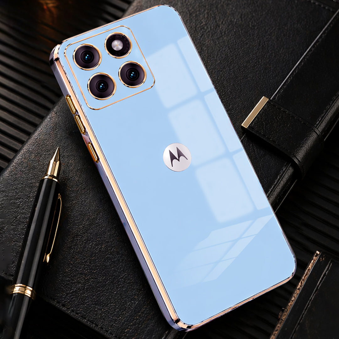 MOTOROLA EDGE 60 PRO 5G ULTRA-SHINE GOLD ELECTROPLATED LUXURIOUS BACK CASE WITH CAMERA PROTECTION