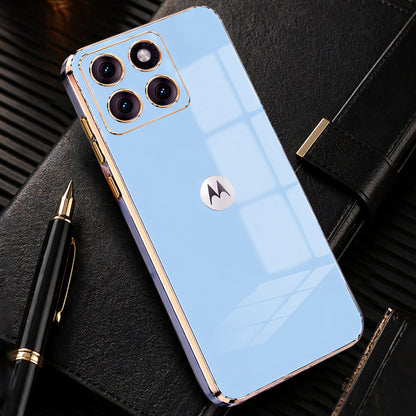 MOTOROLA EDGE 60 PRO 5G ULTRA-SHINE GOLD ELECTROPLATED LUXURIOUS BACK CASE WITH CAMERA PROTECTION