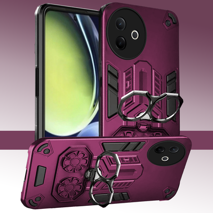 Vivo Y39 5G Armor knight Series Camera Protection 2 in 1 Shockproof Phone Cover with Kickstand