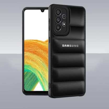 GALAXY A53  5g THE PUFFER EDITION BLACK BUMPER BACK CASE