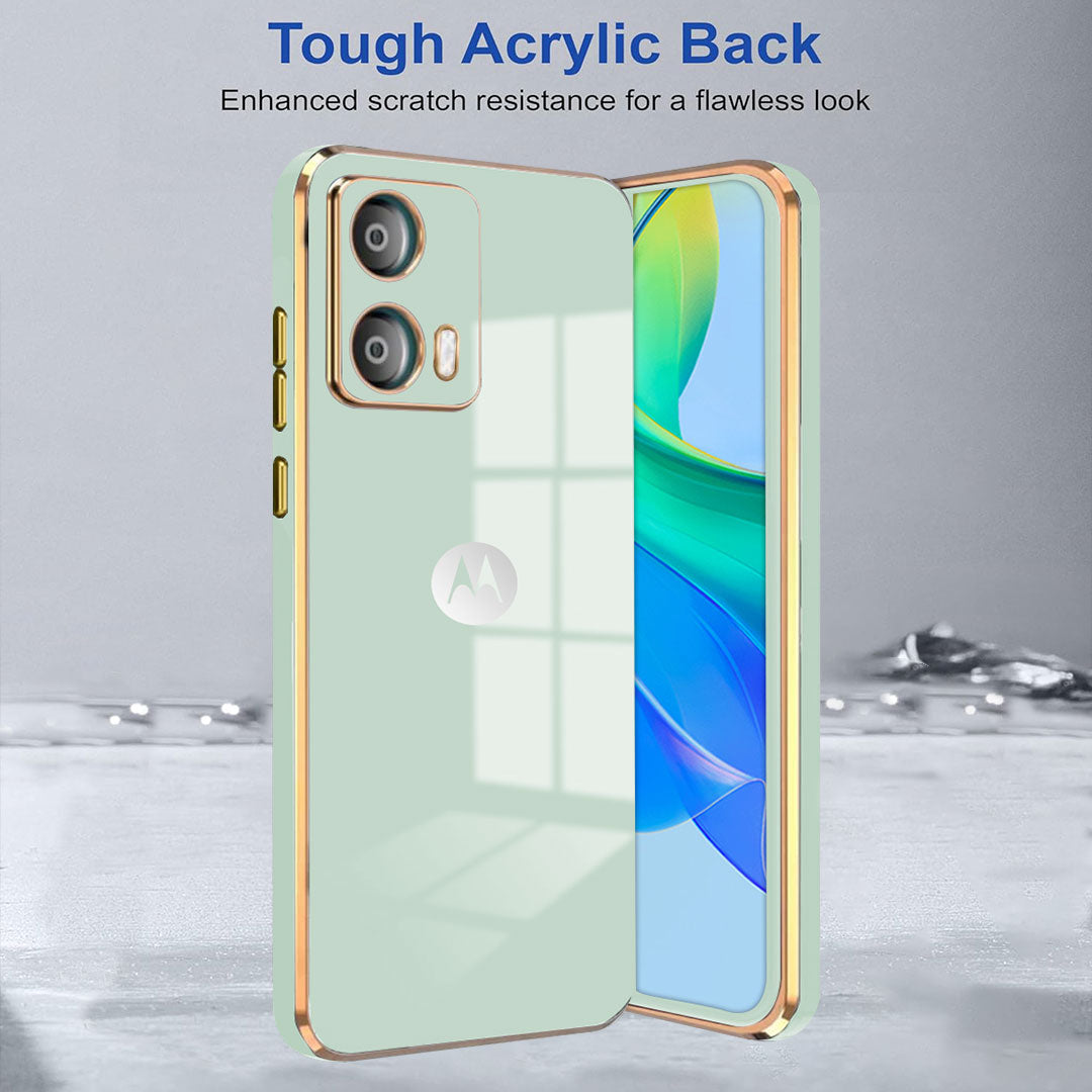 MOTOROLA EDGE 50 FUSION 5G ULTRA-SHINE GOLD ELECTROPLATED LUXURIOUS BACK CASE WITH CAMERA PROTECTION