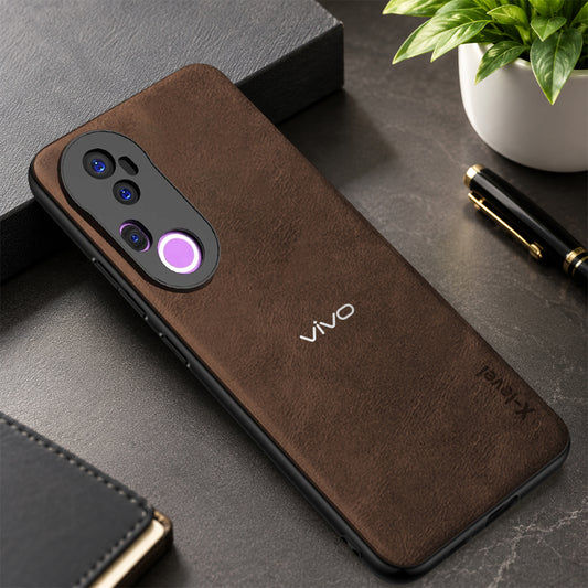 VIVO T4 ULTRA 5G Vintage Leather Stitched Protective Back Case