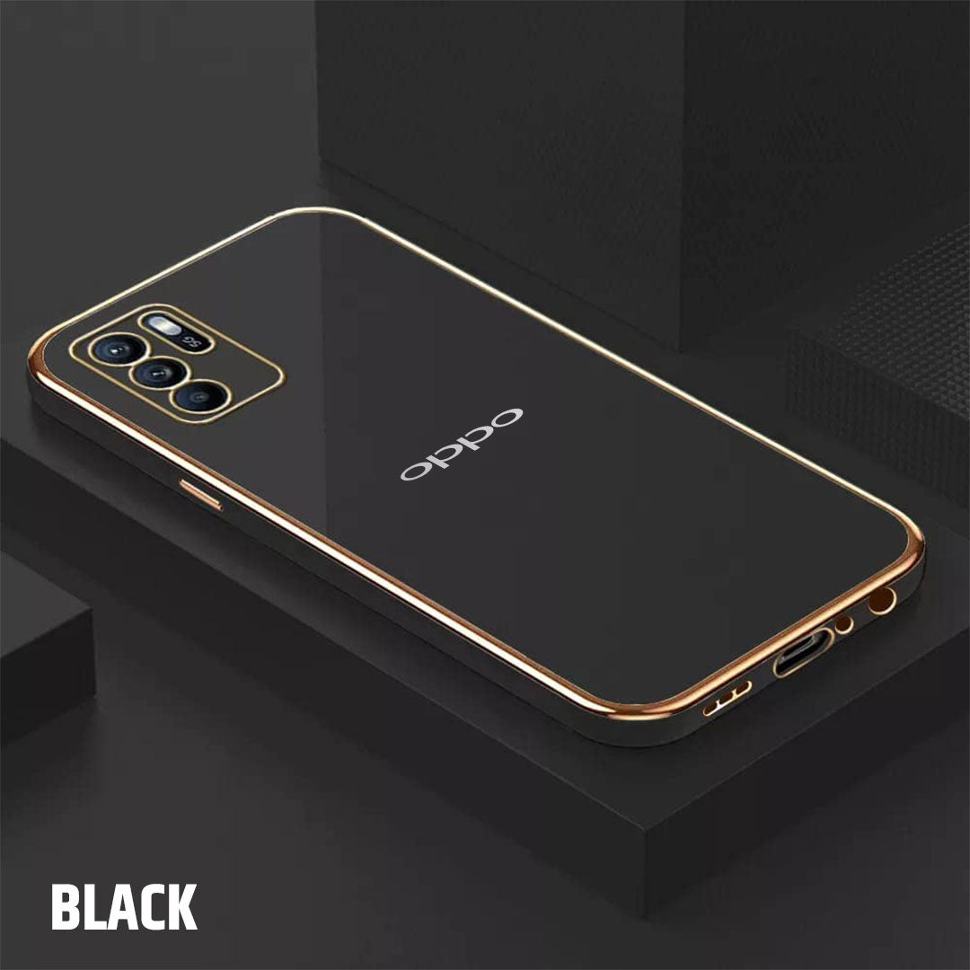 RENO 6 ULTRA-SHINE GOLD ELECTROPLATED LUXURIOUS  BACK CASE WITH CAMERA PROTECTION