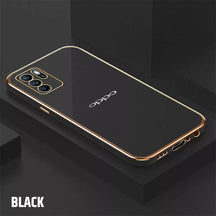 RENO 6 ULTRA-SHINE GOLD ELECTROPLATED LUXURIOUS  BACK CASE WITH CAMERA PROTECTION