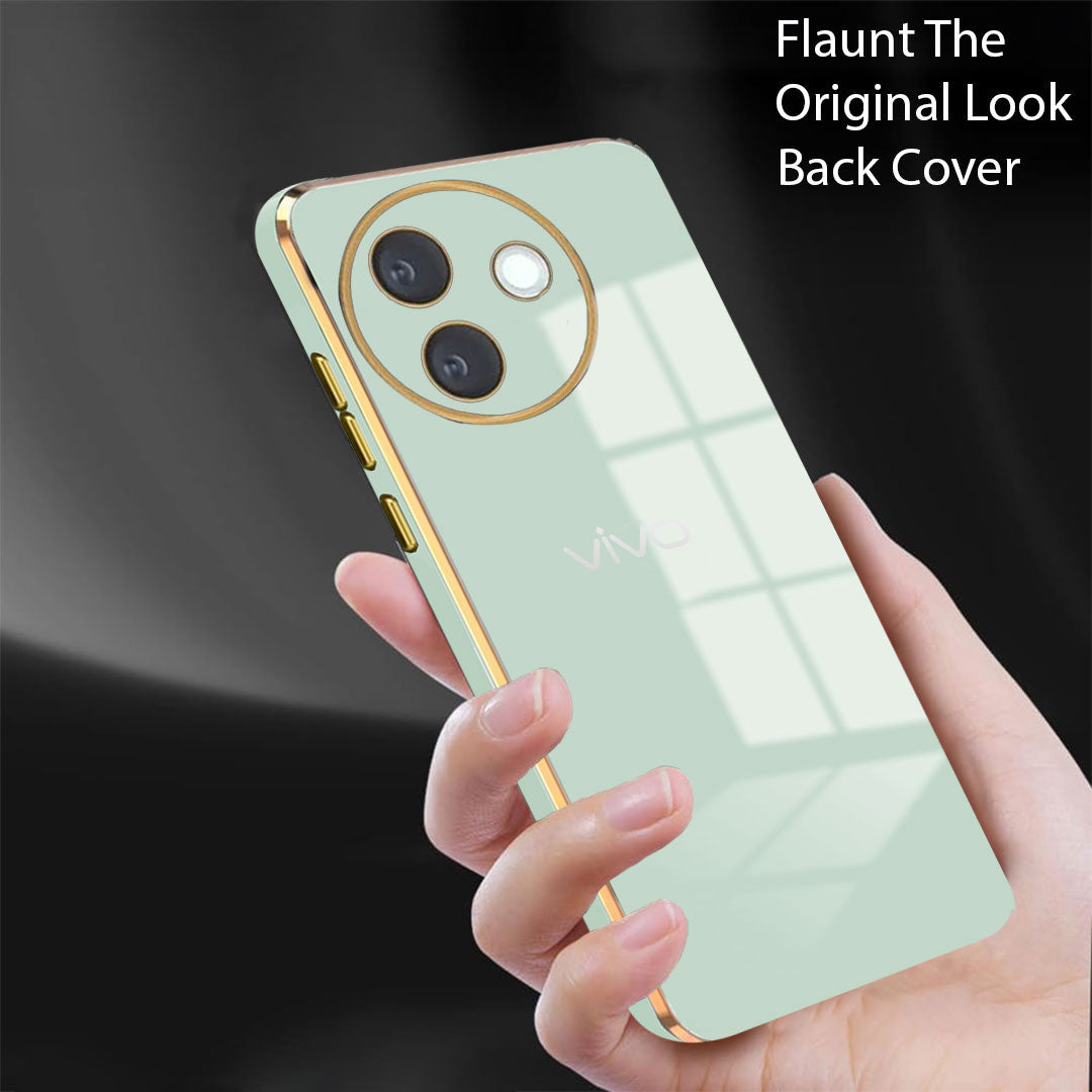VIVO Y39 5G GOLD ELECTROPLATED LUXURIOUS BACK CASE WITH CAMERA PROTECTION