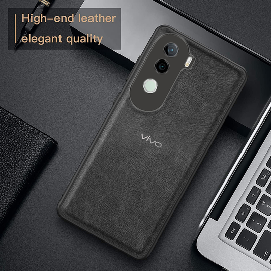 VIVO V40E 5G VINTAGE PU LEATHER PROTECTIVE BACK CASE