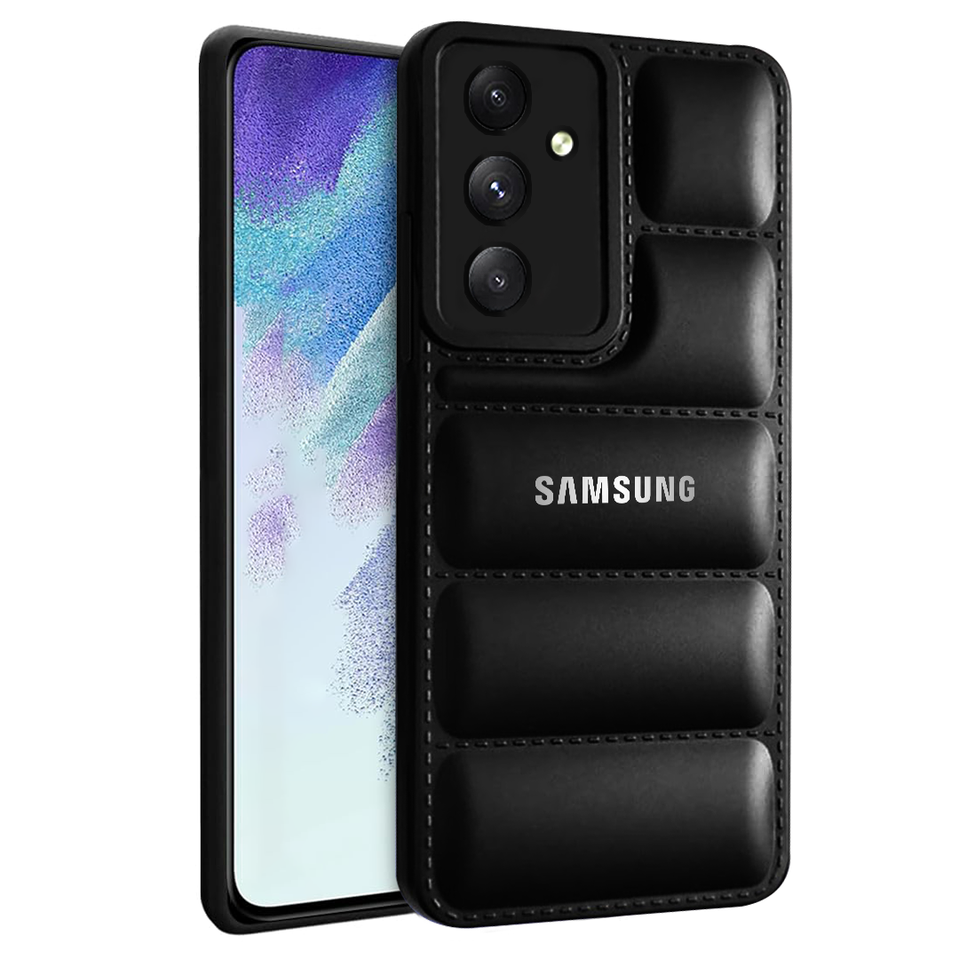 GALAXY A54 5G THE PUFFER EDITION BLACK BUMPER BACK CASE WITH LOGO