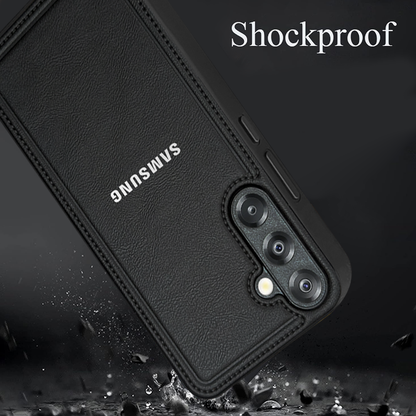 Samsung Galaxy S24 5G Vintage Leather Stitched Protective Back Case