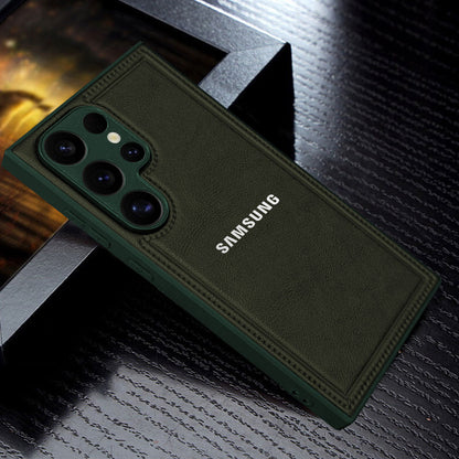 Samsung Galaxy S23 ULTRA 5G Vintage Leather Stitched Protective Back Case