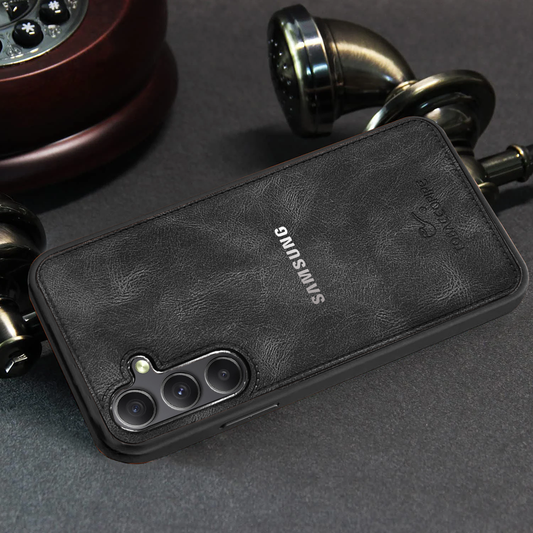 SAMSUNG A55 5G TABACCO PIPES LEATHER PROTECTIVE BACK CASE