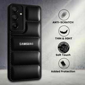 GALAXY S23 FE  5G THE PUFFER EDITION BLACK BUMPER BACK CASE WITH LOGO