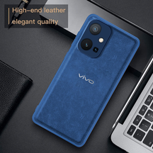 VIVO Y75  5G VINTAGE PU LEATHER PROTECTIVE BACK CASE