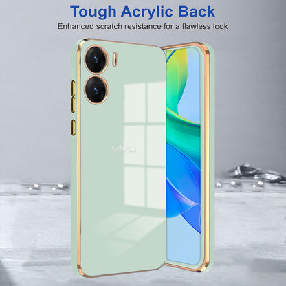 VIVO V29E 5G ULTRA-SHINE GOLD ELECTROPLATED LUXURIOUS BACK CASE WITH CAMERA PROTECTION
