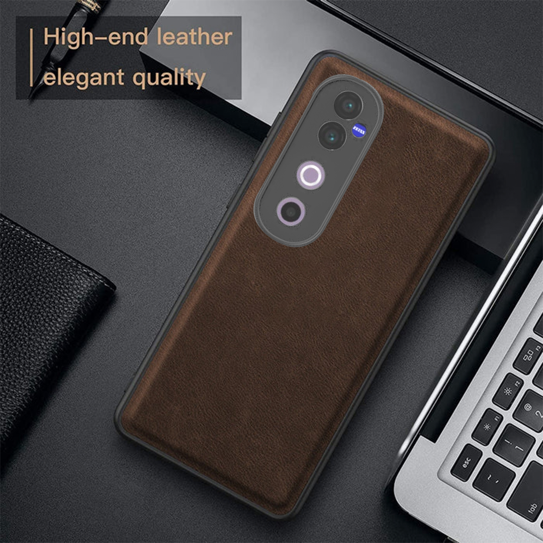 VIVO V40 5G VINTAGE PU LEATHER PROTECTIVE BACK CASE