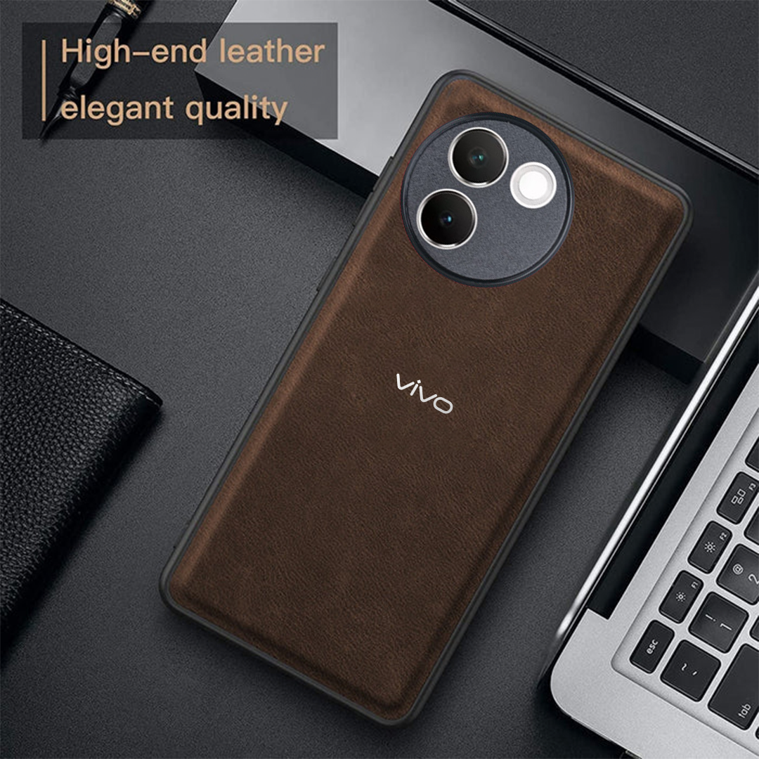 VIVO V30E 5G VINTAGE PU LEATHER PROTECTIVE BACK CASE