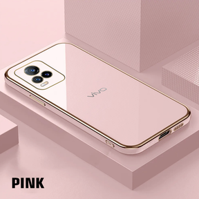 VIVO V21e ULTRA-SHINE GOLD ELECTROPLATED LUXURIOUS  BACK CASE WITH CAMERA PROTECTION