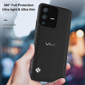 VIVO V23  5G LUXURY SHOCKPROOF BUSINESS RETRO LEATHER TPU CASE COVER