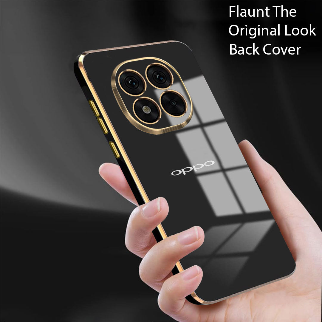 F29 Back Cover OPPO F29 5G ULTRA-SHINE GOLD ELECTROPLATED LUXURIOUS BACK CASE WITH CA ...