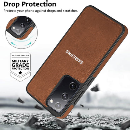 SAMSUNG S20 FE 5G  LEATHER PROTECTIVE BACK CASE