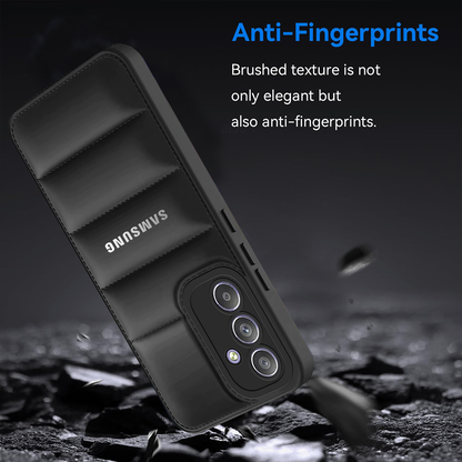 GALAXY S25 5G THE PUFFER EDITION BLACK BUMPER BACK CASE WITH LOGO
