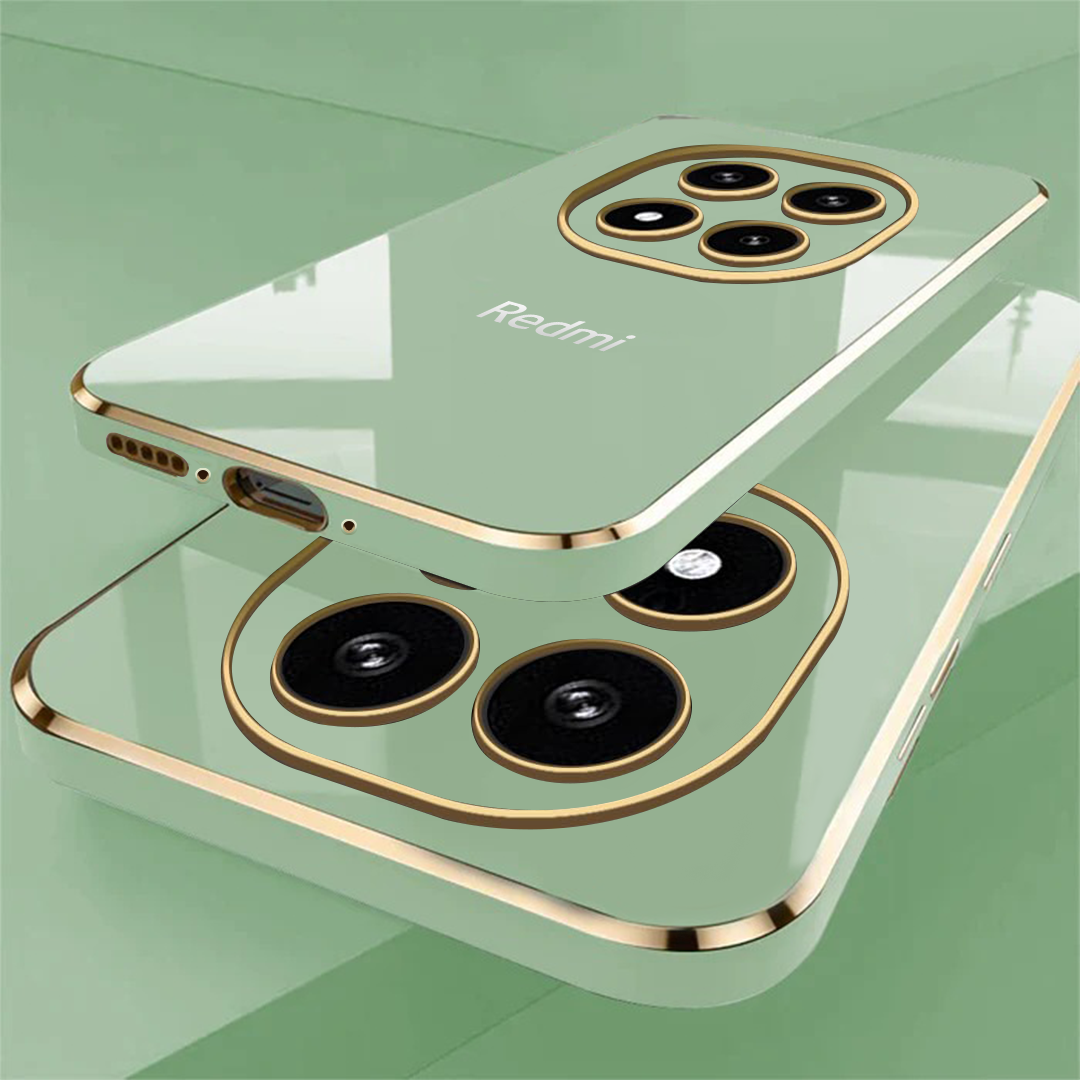 REDMI NOTE 14 PRO 5G ULTRA-SHINE GOLD ELECTROPLATED LUXURIOUS  BACK CASE WITH CAMERA PROTECTION