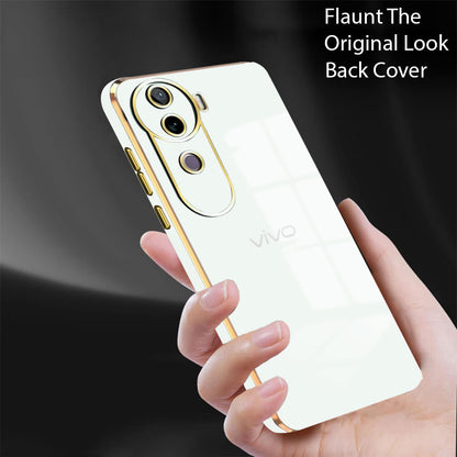 VIVO V40E 5G GOLD ELECTROPLATED LUXURIOUS BACK CASE WITH CAMERA PROTECTION