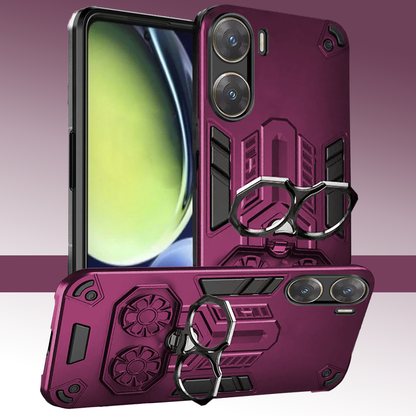 Vivo V29e 5G Armor knight Series Camera Protection 2 in 1 Shockproof Phone Cover with Kickstand