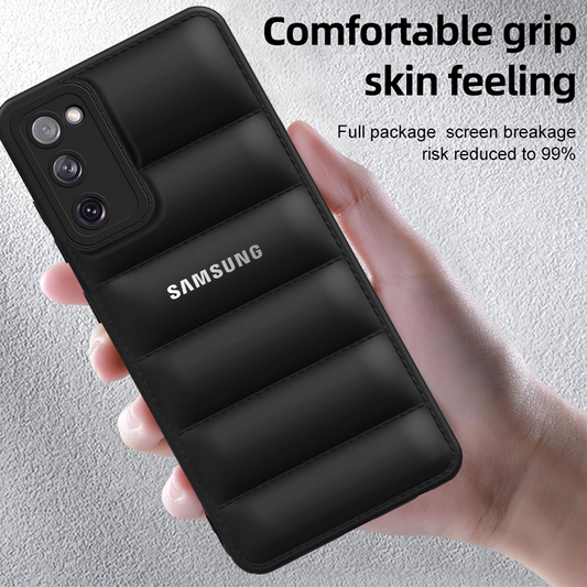 GALAXY S20 FE 5G THE PUFFER EDITION BLACK BUMPER BACK CASE WITH LOGO