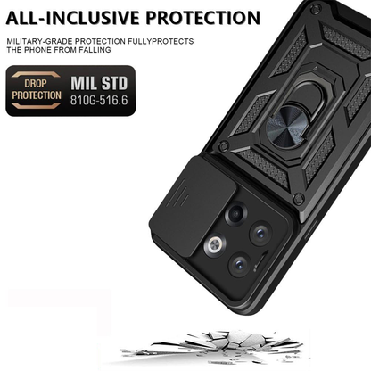 ONE PLUS 10T 5G ARMOR MILITARY-GRADE CASE WITH SLIDING CAMERA COVER & 360 KICKSTAND