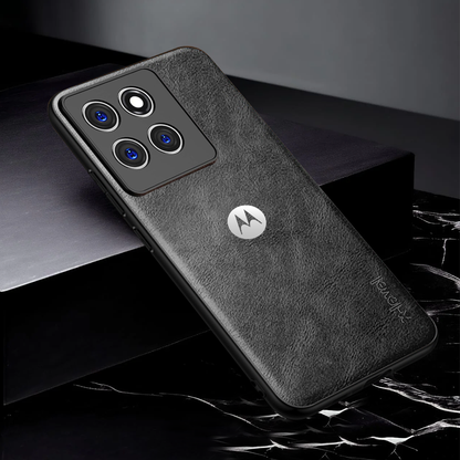 MOTOROAL EDGE 60 PRO 5G PU LEATHER PROTECTIVE BACK CASE WITH CAMERA PROTECTION