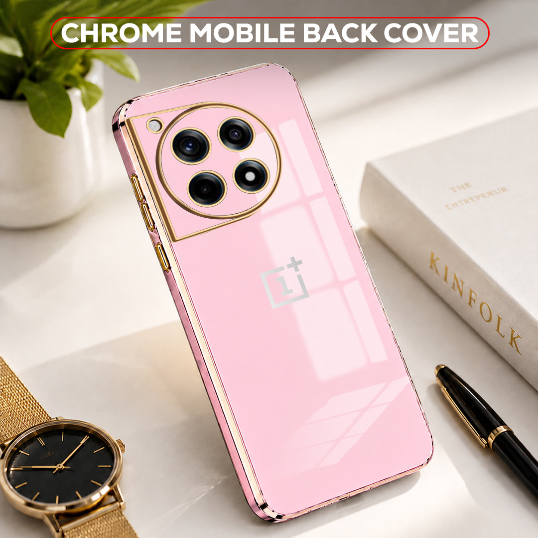 ONEPLUS 12R 5G ULTRA-SHINE GOLD ELECTROPLATED LUXURIOUS BACK CASE WITH CAMERA PROTECTION