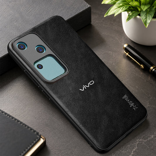 VIVO V30 5G VINTAGE PU LEATHER PROTECTIVE BACK CASE