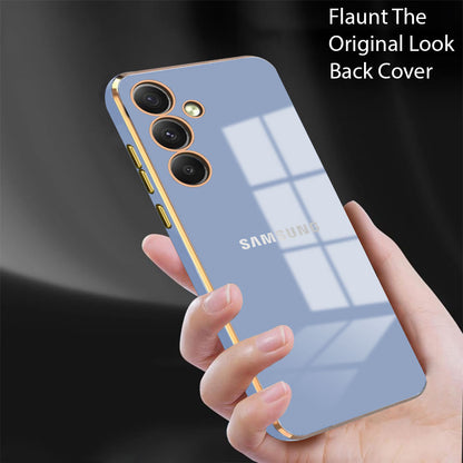GALAXY A34 5G ULTRA-SHINE GOLD ELECTROPLATED LUXURIOUS  BACK CASE WITH CAMERA PROTECTION