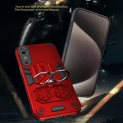 Vivo V40 5G Armor knight Series Camera Protection 2 in 1 Shockproof Phone Cover with Kickstand