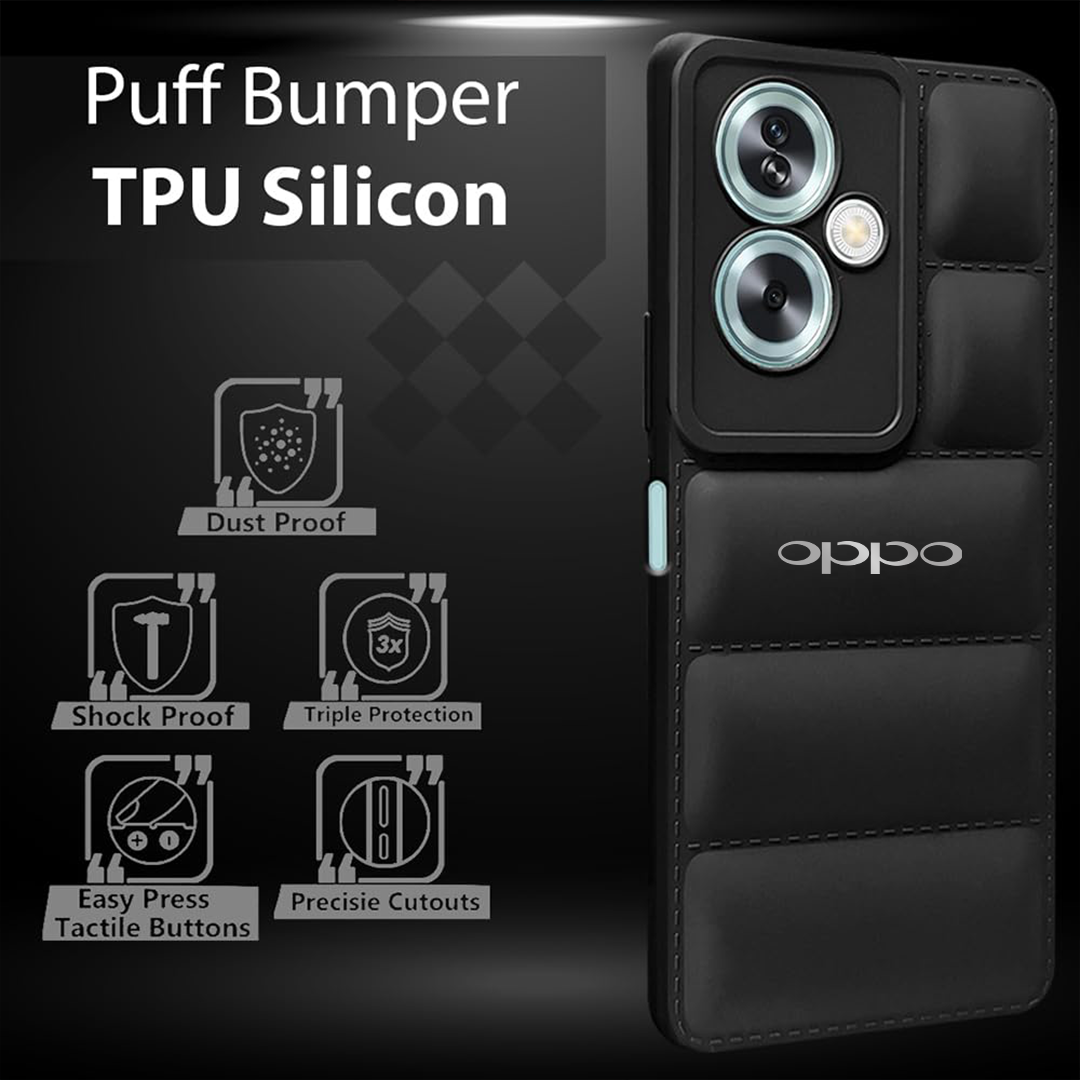 OPPO A79 5G THE PUFFER EDITION BLACK BUMPER BACK CASE