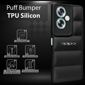 OPPO A79 5G THE PUFFER EDITION BLACK BUMPER BACK CASE