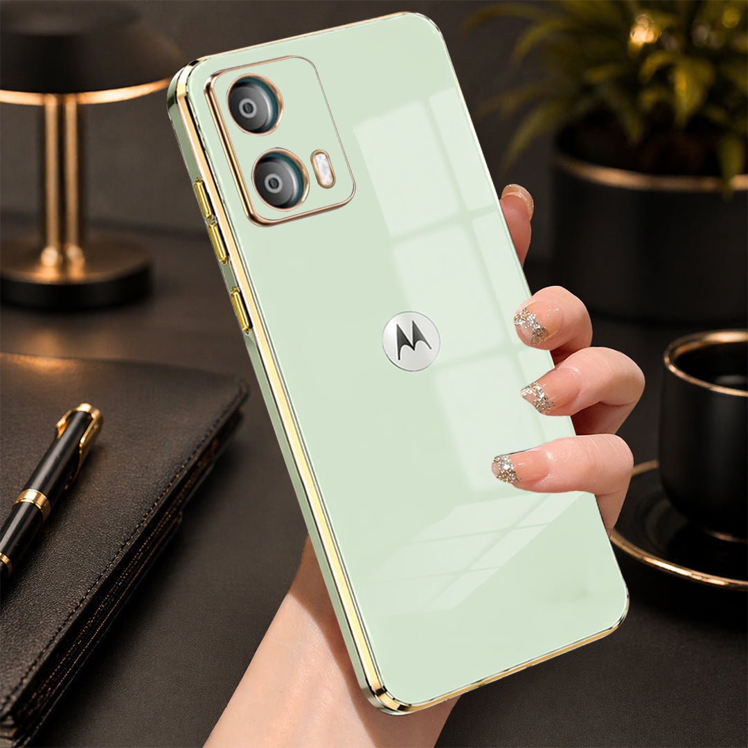 MOTOROLA EDGE 50 FUSION 5G ULTRA-SHINE GOLD ELECTROPLATED LUXURIOUS BACK CASE WITH CAMERA PROTECTION
