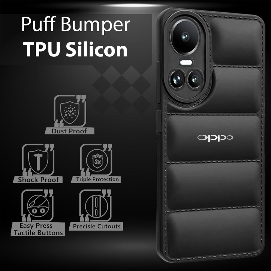 OPPO RENO 10 5G The Puffer Edition Soft Material Down Jacket Phone Case